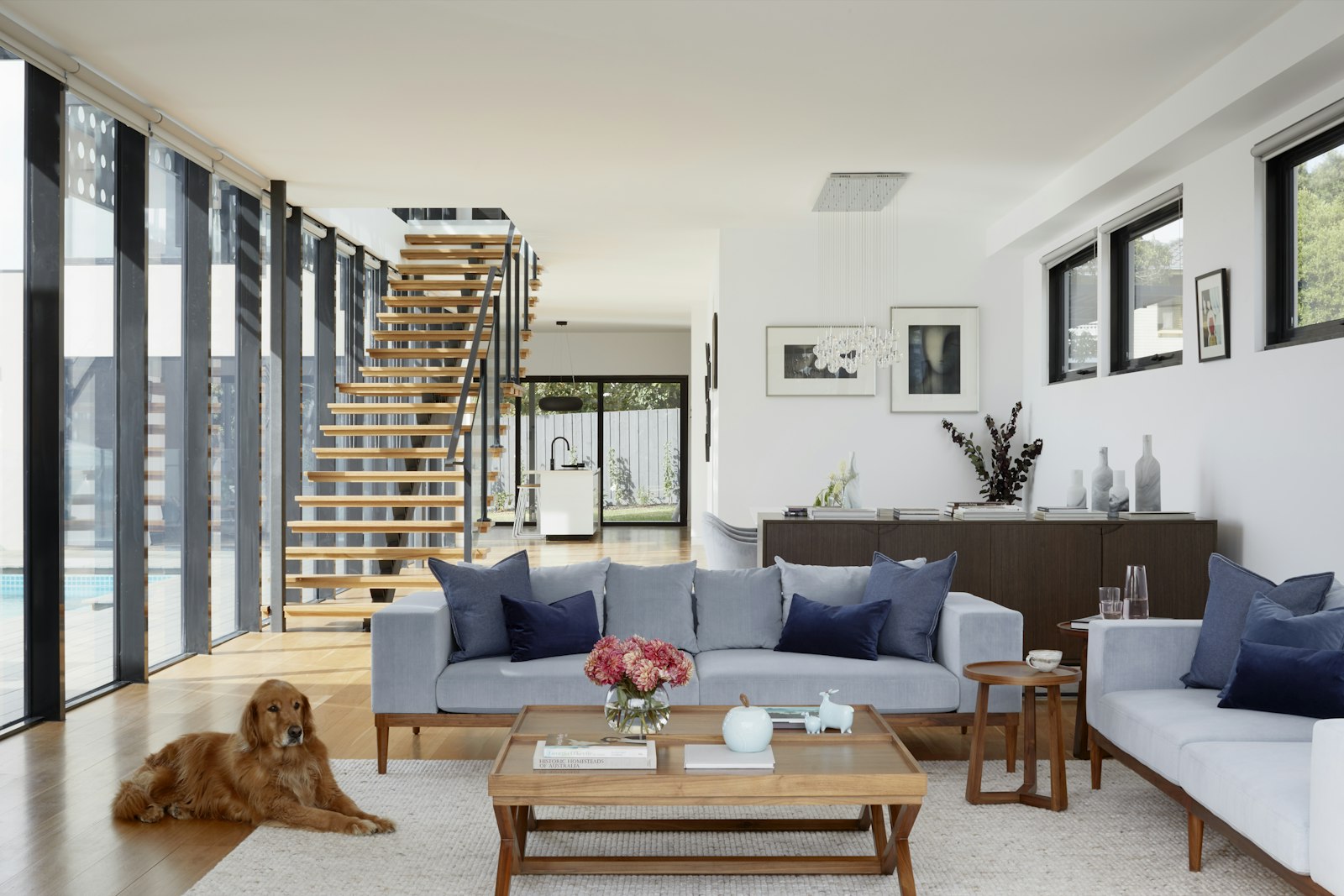 A living room in a let apartment